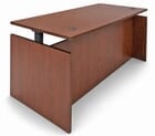 Cherry Adjustable Height Rectangular Front Desk