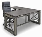 Xdustrial Series 66&quotW x 77&quotD Manager's Raw Metal Frame L-Shaped Desk