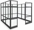 8' x 8' x 7'H Clear Glass Modular Office w/ Black Frame - Starter Cubicle