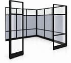 9' x 9' x 7'H Modular Office w/ Sound Absorbing PET Panels & Glass Clear Front Panels - Add On