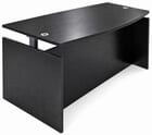Black Adjustable Height Bow Front Desk