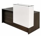 Emerge Glass Top Reception Desk with ADA Surface