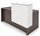 Emerge Glass Top Reception Desk with ADA Surface
