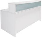 66&quotW White Salon Reception Desk Shell