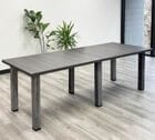 8' x 3' Rectangular Meeting Room Table w/ Raw Steel Legs