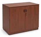 Cherry Laminate 2-Door Locking Storage Cabinet
