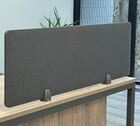 Ash Gray 43.5&quotW x 15&quotH Fabric Desk Mounted Partition