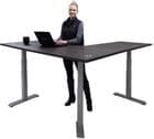 66&quotW x 77&quotD Fully Height Adjustable L-Desk