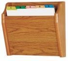 Oak Chart & File Rack Series -- 1 Pocket Chart/File Wall Rack