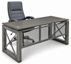 Xdustrial  Series 66&quotW x 30&quotD Manager's Raw Metal Frame Desk - Complete Office Series