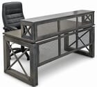 Xdustrial Series 66&quotW x 30&quotD Raw Metal Frame Reception Desk
