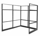 6' x 6' x 7'H Clear Glass Modular Office w/ Black Frame - Add-On Cubicle 