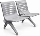 Ascend Steel Public Seating Series - 2-Seat Beam Seater in Gray Mist