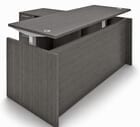 Charcoal Adjustable Height Manager's L-Shaped Desk