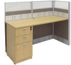 60&quotW x 24&quotD x 48&quotH Premium Add-On Cubicle w/File