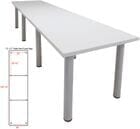 12' x 3' White Conference Table