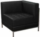 Black Tufted Modular Corner Chair