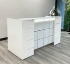 Glass Front Reception Desk in 5 Colors!