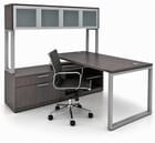 TrendSpaces Layered L-Desk w/Hutch