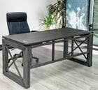 Xdustrial  Series 66&quotW x 30&quotD Manager's Raw Metal Frame Desk - Complete Office Series