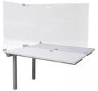 2-Person Add-On Workstation w/32&quotH Clear Dividers - 48" x 24" Worksurfaces