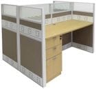 60&quotW x 50&quotD x 48&quotH Premium Double Starter Cubicle w/Files