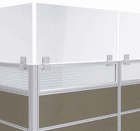  24&quotW x 16&quotH - Clamp On Cubicle Height Extender for .75" - 1.25" Thick Panels - IN STOCK!