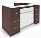 L-Shaped Glass Front Reception Desk