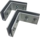 Steel L-Shaped Brackets for Sneeze Guard Panels - Set of 2 - IN STOCK!