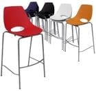 300 lb. Capacity Stackable Scoop Office Stool w/ 29-5/8" Seat Height