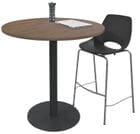 42" Round x 41&quotH Metal Disc Base Cafe/Bar Height Table