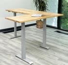 72" x 48" Solid Wood L-Shaped Electric Lift Desk