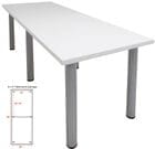 8' x 3' White Conference Table