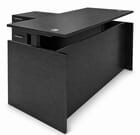 Black Adjustable Height Manager's L-Shaped Desk