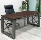  Xdustrial Series 66&quotW x 30&quotD Solid Wood and Raw Frame Desk - Complete Office Series