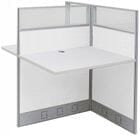 36&quotW x 49&quotD x 48&quotH White Laminate Washable Double Add-On Carrel
