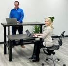 2 Person Electric Lift Desk - 60" x 24" Worksurfaces