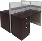 48&quotW x 50&quotD x 48&quotH Premium Double Add-On Cubicle w/Files
