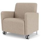 Ravenna 500 lbs Bariatric Guest Chair w/ Casters in Upgrade Fabric or Healthcare Vinyl