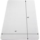 48" x 96" Hard Floor Non-Studded .10" Thick Rectangular Chair Mat w/Beveled Edges