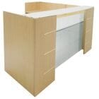 L-Shaped Glass Front Reception Desk