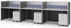 Sync Custom Cubicles - 43&quotH 3-Person Bench Workstation