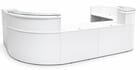 166&quot x 77&quotD 2-Person Curved U-Shaped Reception Desk with ADA Counter