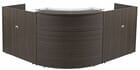78&quot x 78&quot Curved L-Shaped Reception Desk with Glass Counter