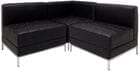 Black Tufted Modular L-Shaped Sofa
