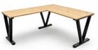 63&quot Beaumont Steel V-Leg Rectangular Front Managers L-Shaped Desk