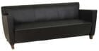 Office Star SL8473 Black Leather Sofa