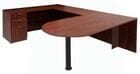 Cherry Peninsula U-Shaped Workstation