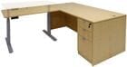 Executive L-Desk w/Electric Lift Height Adjustable Return