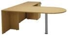Maple Peninsula L-Shaped Desk 